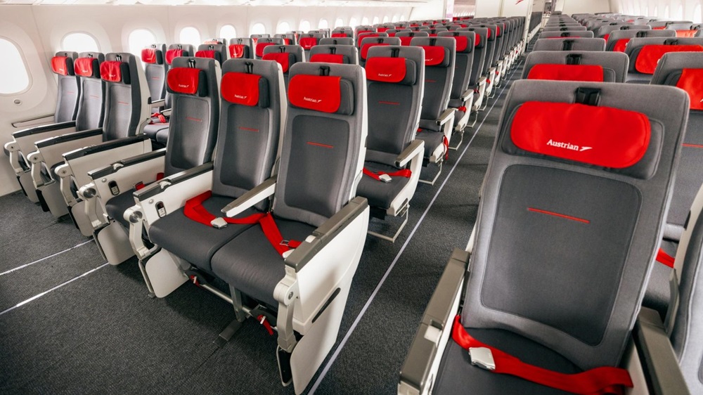 Austrian Airlines Boeing 787 Dreamliner - Klasa ekonomiczna